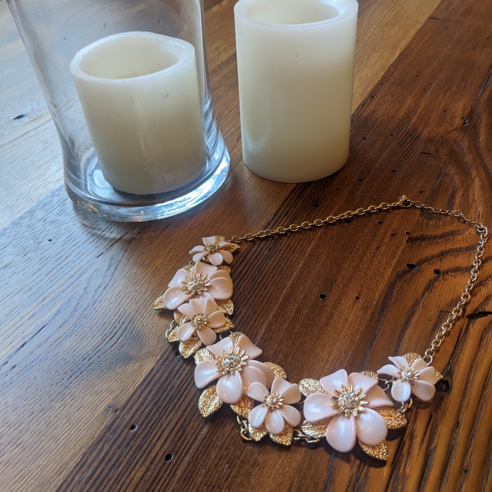 Pink Flower Necklace